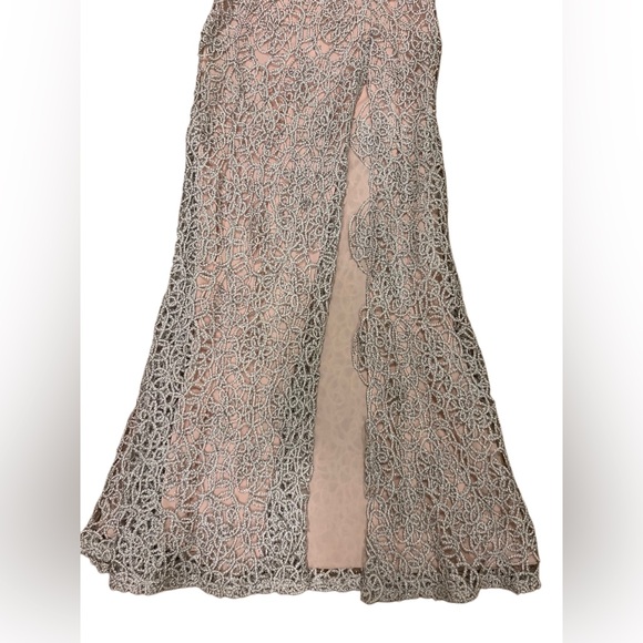 Lace Maxi Prom Dress - Picture 3 of 4